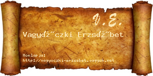 Vagyóczki Erzsébet névjegykártya
