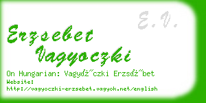 erzsebet vagyoczki business card